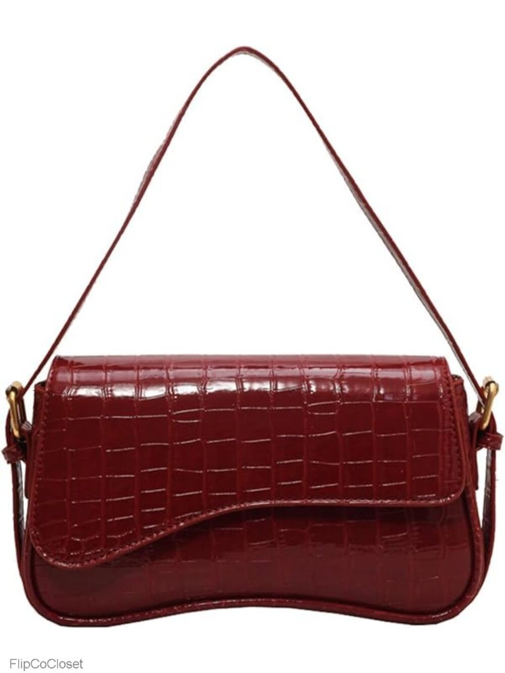 PU Leather Tote Bag with 2 Removable Straps & Zipper Closure